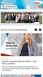 Mobile Screenshot of cdu-ahrensburg.de